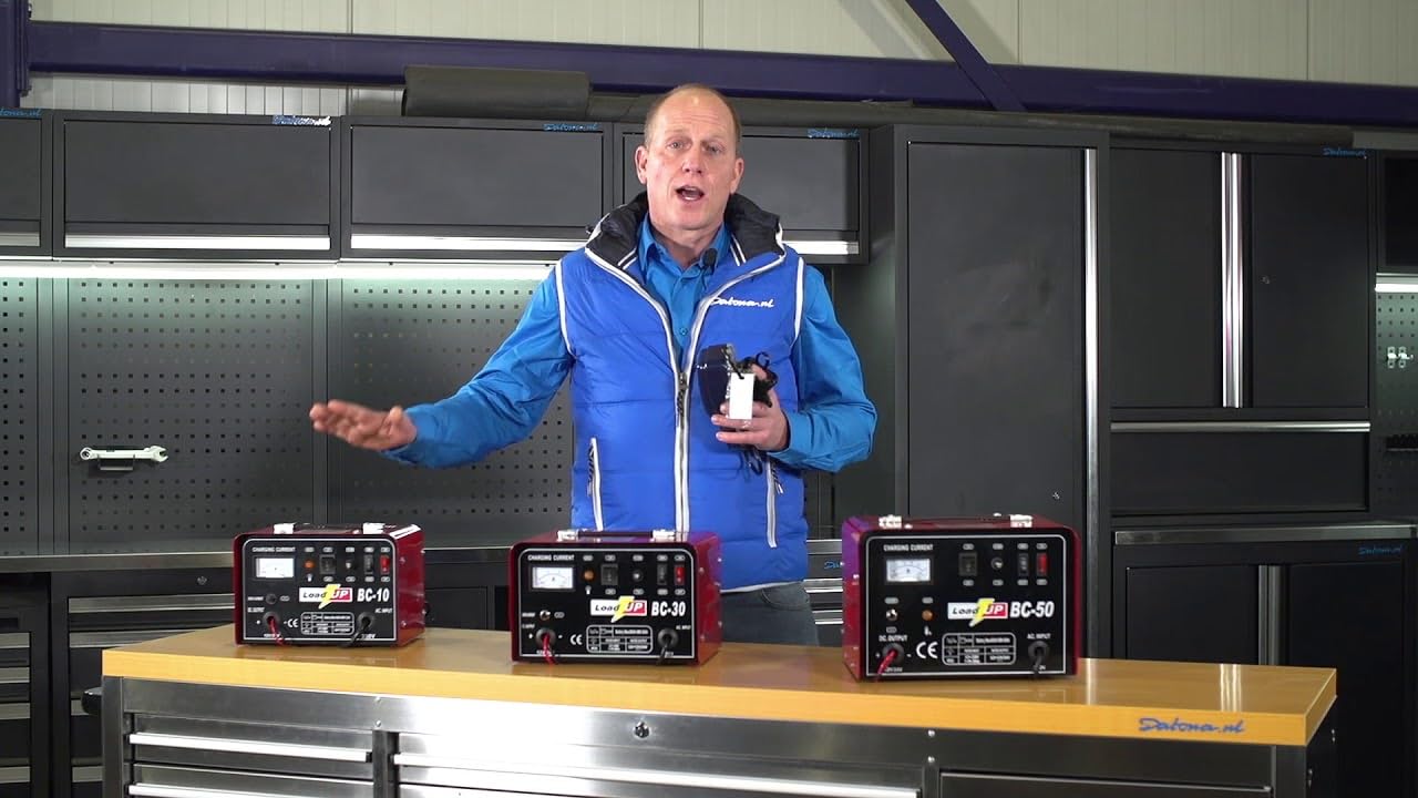 Airpress BC 30 – Cargador de Baterías 12V / 24V 15A | Para Baterías de Plomo | Uso Profesional e Industrial | Con Amperímetro Analógico