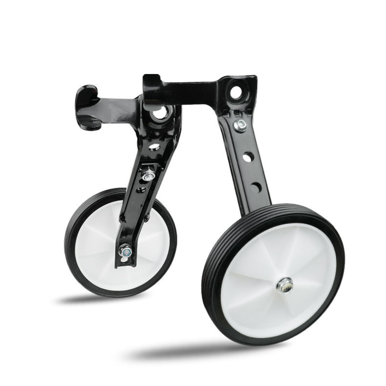 Ruedas de entrenamiento de ciclismo, altamente compatibles, carga de 100 kg, ruedas de entrenamiento ajustables y resistentes para bicicleta de niños de 18 a 24 pulgadas para principiantes (negro)