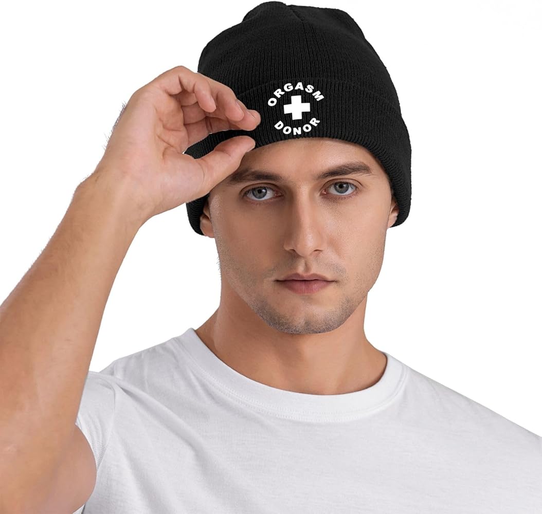AIZBEGDLU Orgasm Donor Beanie Hat Unisex Knit Hat Ski Stocking