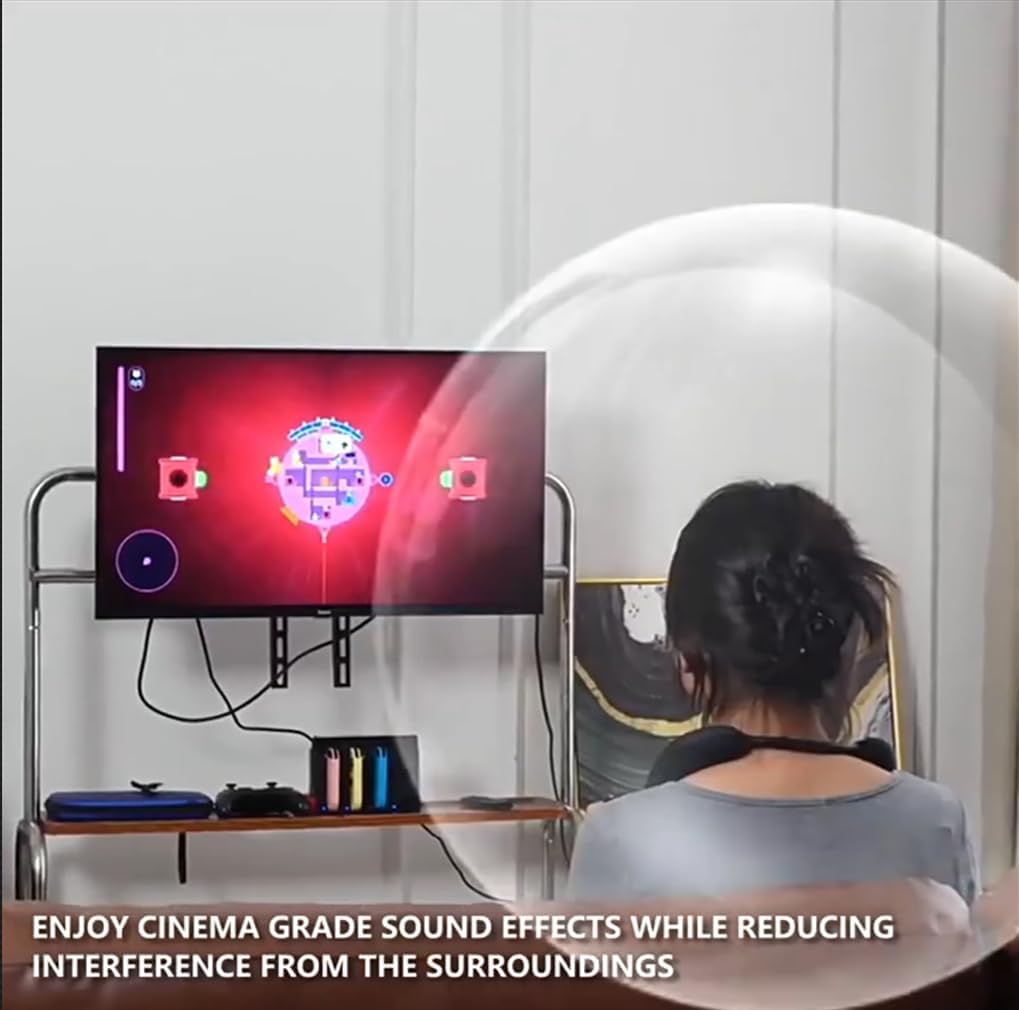 Neckband Bluetooth Speakers BT5.4/Built-in Mic /12H Playtime/Type-C, TFCard Slot, Wireless Wearable Neck Speaker Calls Your Private Space for Music, Movie, Game - Image 9