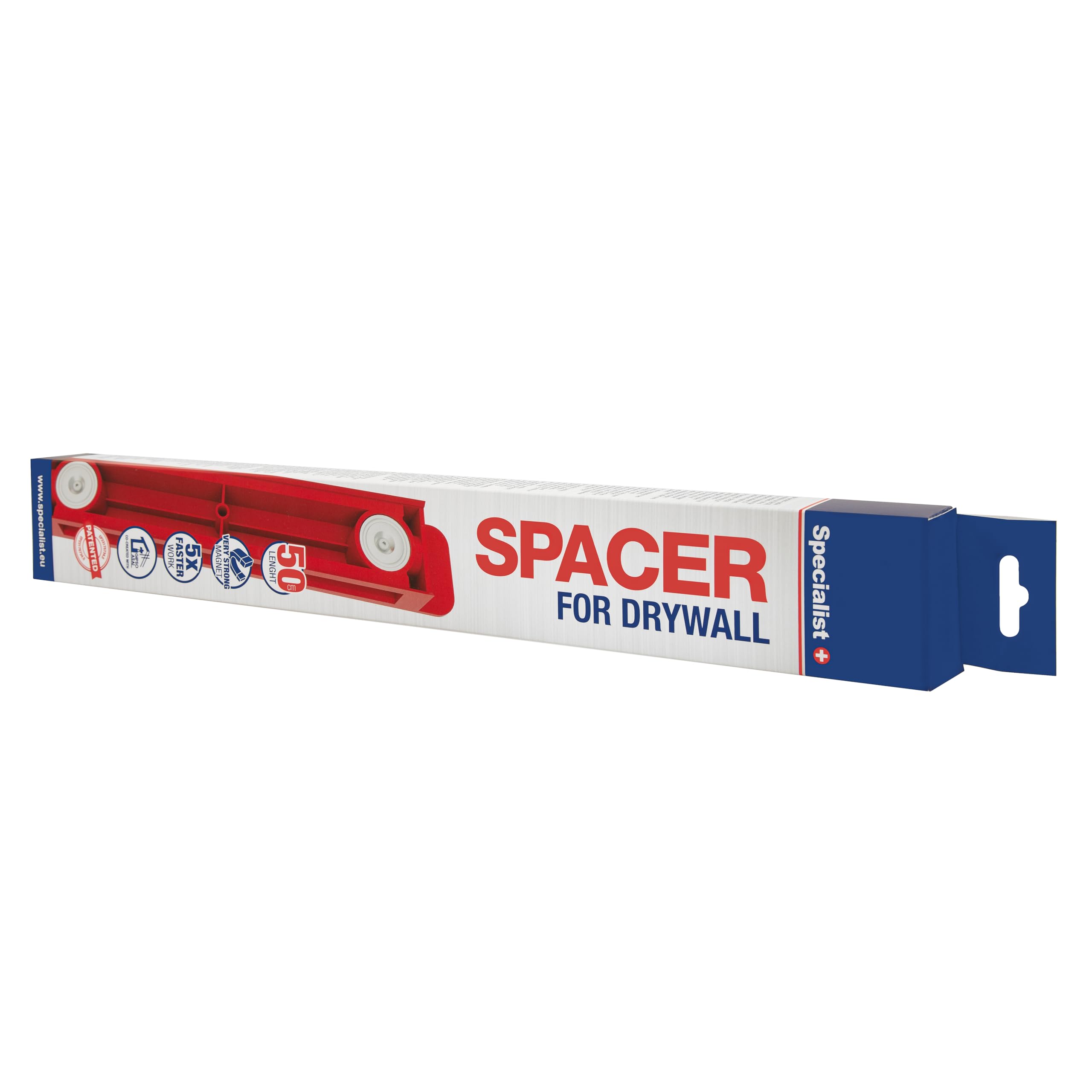 Specialist+ SPACER Herramienta de 50 cm para acelerar el montaje del marco metálico D112, instalación de placas de yeso, perfiles de CD, medición y herramienta de sujeción para marco de perfil de CD