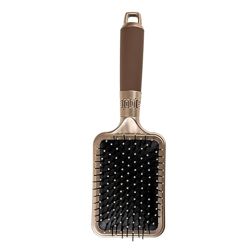 Miniatura 6 de Fshion - Cepillo de masaje hecho a mano con cojín de aire de cristal champán, cepillo de pelo brillante de alta calidad, peine de pelo desenredante