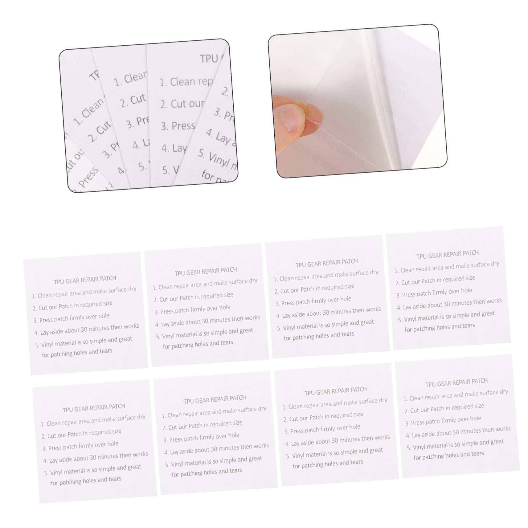 Operitacx 100stücke Tpu Reparaturflicken Für Aufblasbare Produkte Selbstklebend Transparent Geeignet Für Boote Schwimmringe Zelte