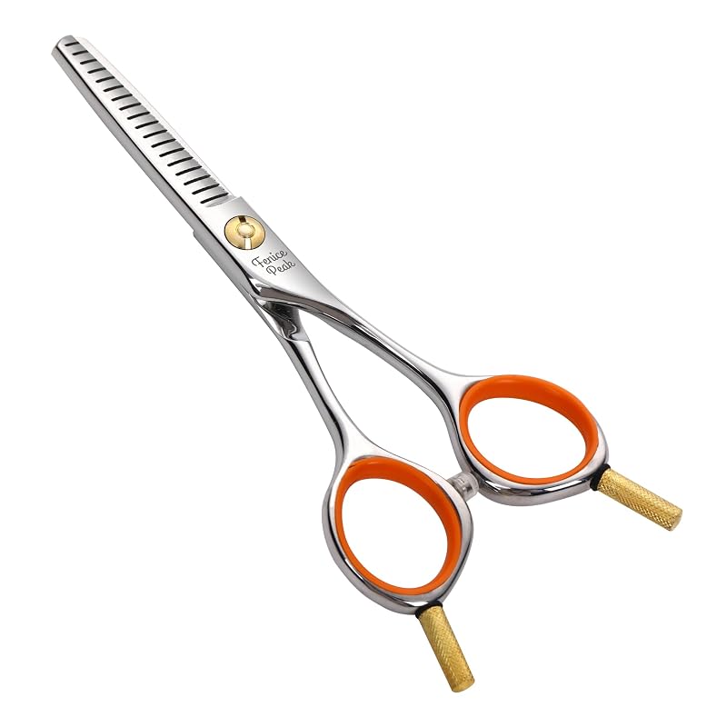 Tesoura de desbaste para tosa de gatos e cães FENICE PEAK, ponta arredondada em aço inoxidável japonês 440C, 12,7 cm