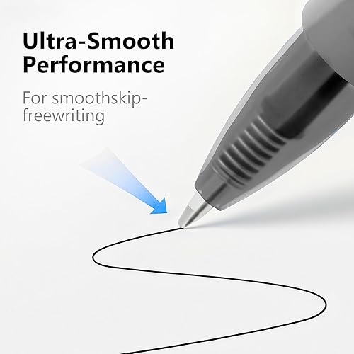 Miniatura 3 de ejet Bolígrafos de gel premium de 0.5, bolígrafos de escritura suave de punta fina, color negro, paquete de 12