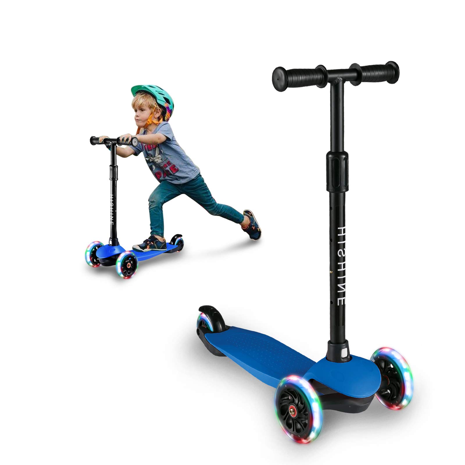 Amazon.com : Hishine Kick Scooter Height Adjustable Lean to Steer