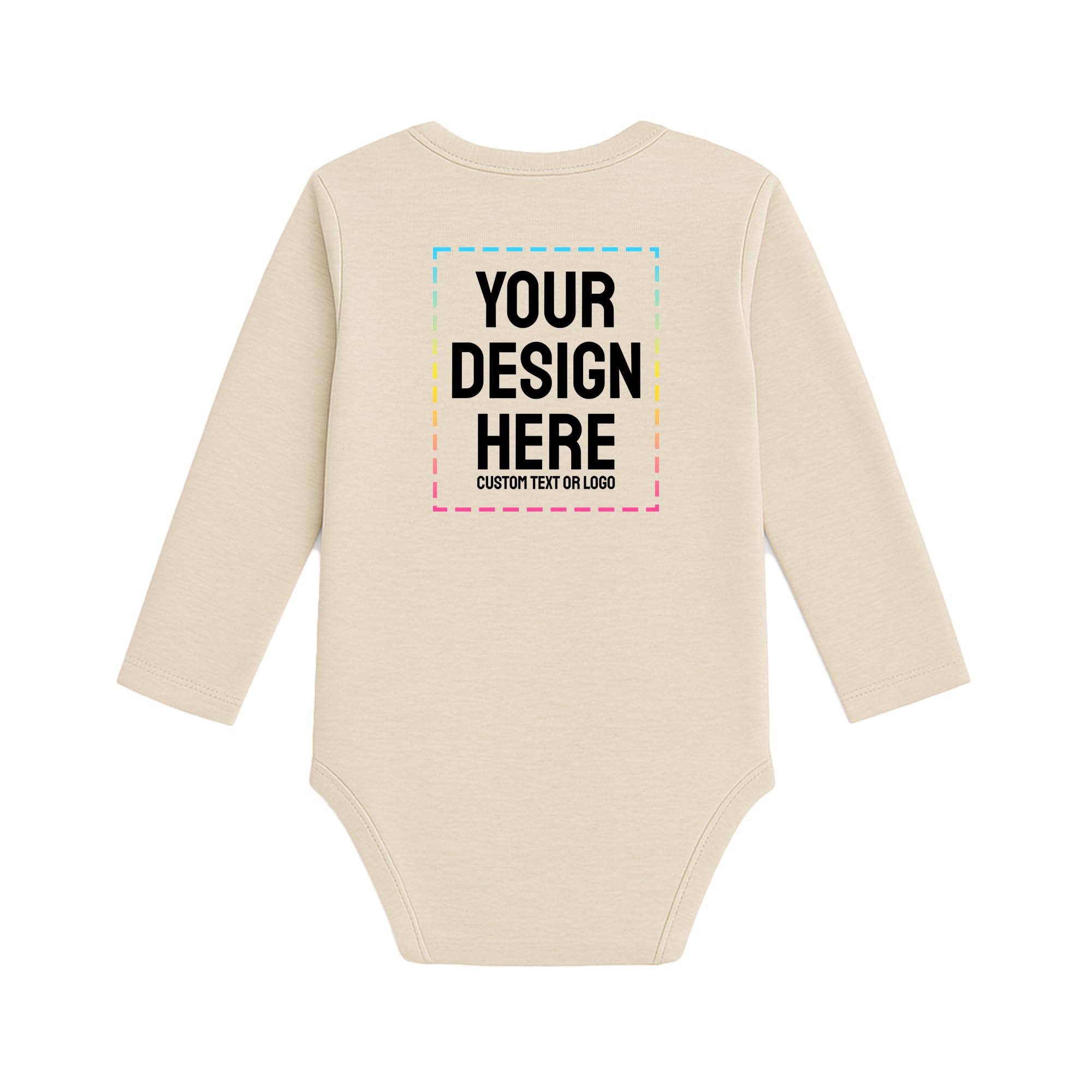 Lightfire Printing Custom Cotton Baby Onesie Personalized Bodysuit for Baby, Pregnancy Announcement, Gender Reveal, Coming Soon, Newborn Gift (Oatmeal, 12M)