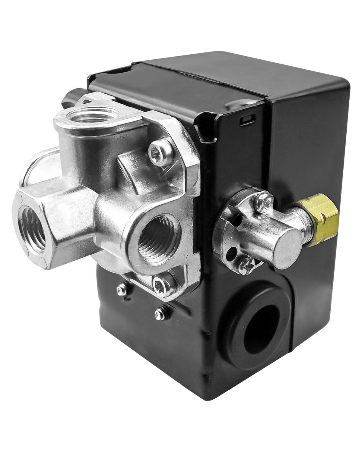 Air Compressor Pressure Switch Fit for Ingersoll Rand Reciprocating 2340 2475 2545 7100 Replace 23474570-A 23474570, with Unloader and 4 Port On/Off