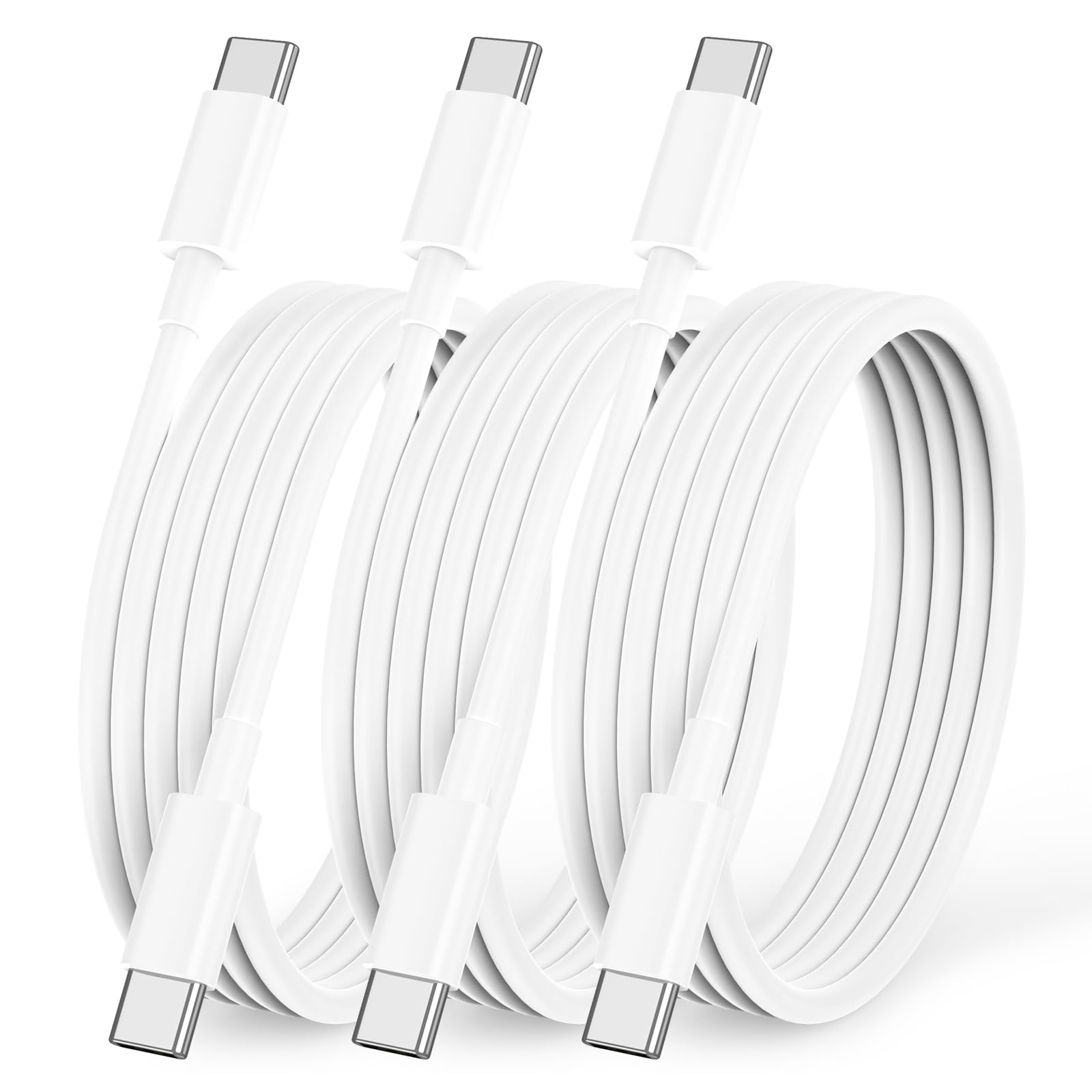 Cable USB C a USB C de 6 pies, paquete de 3