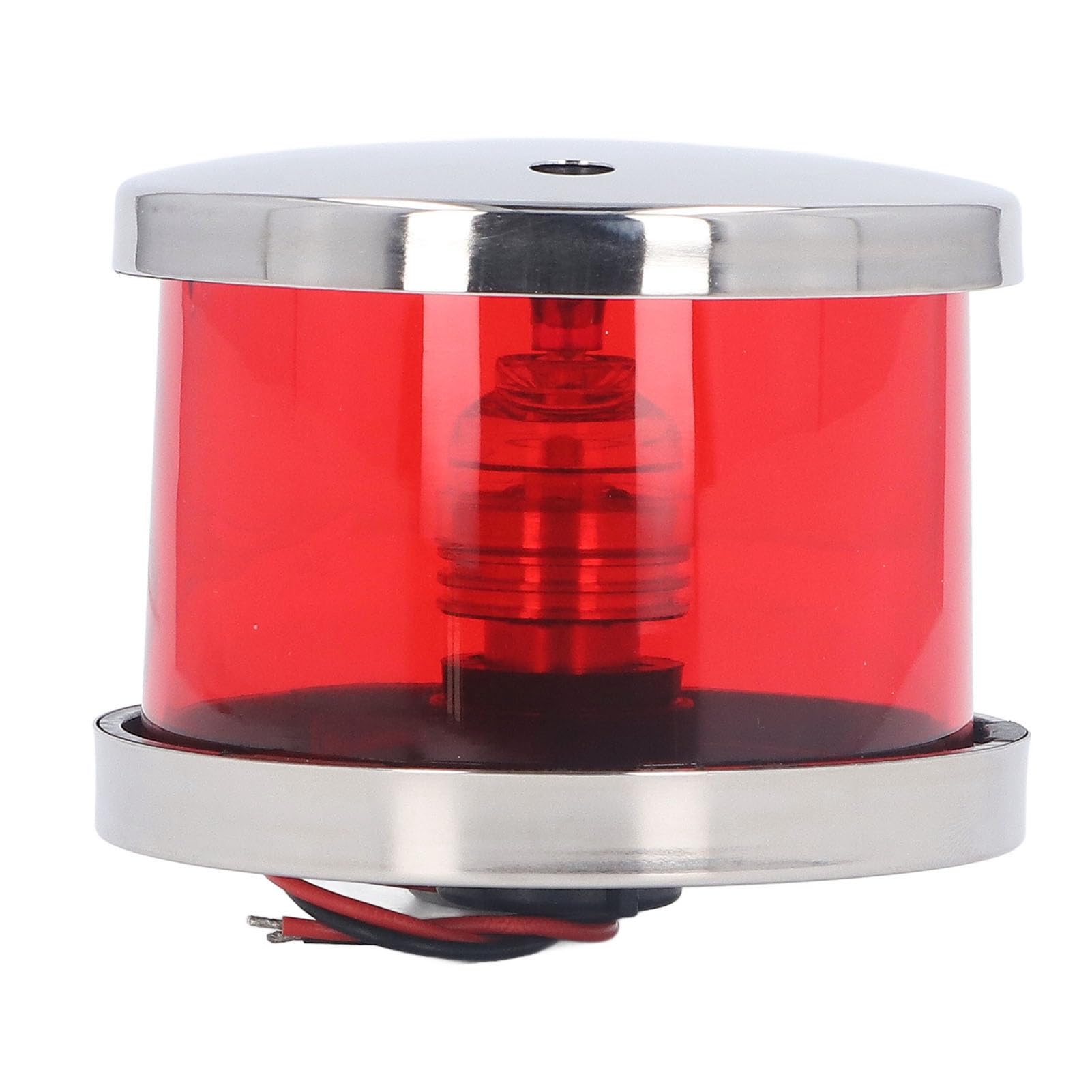 Luce di Navigazione per Barche a LED, Luce Marina in Acciaio Inossidabile, Luce a LED da 12 a 24 V per Pontone e Piccole Imbarcazioni, Luce di Prua e di Poppa ad Alta Visibilità (Rossa)