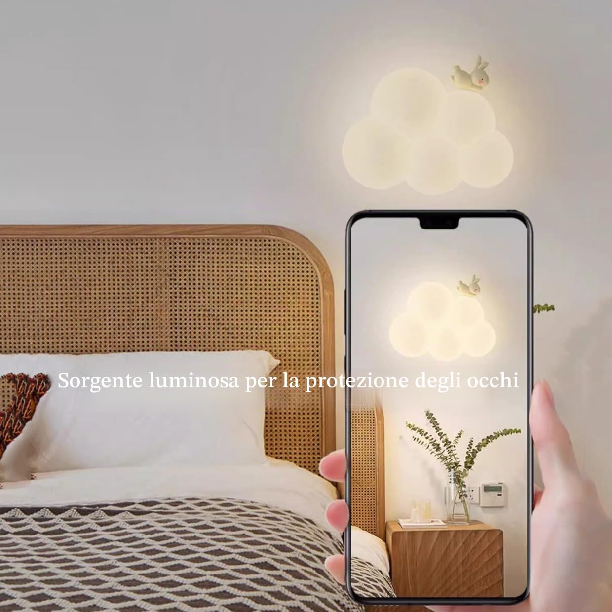 Lampadari Da Parete Per Camere Da Letto Per Ragazze Lampada Da Parete A Forma Di Nuvola Per La Scuola Materna Simpatico Cartone Animato Animale Bianco Latte Ombra Lampada Da Parete Dimmerabile