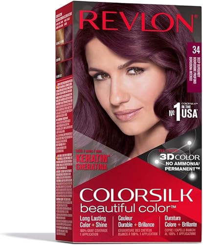 Revlon ColorSilk Beautiful Hair Color, 34 Deep Burgundy