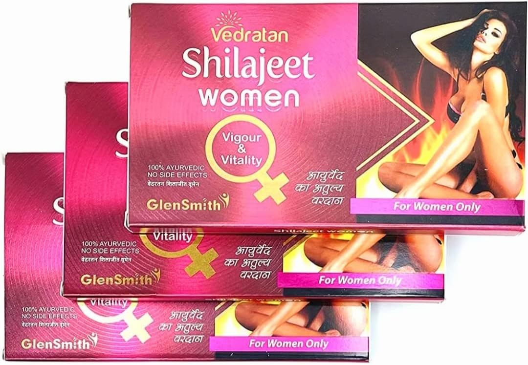 Vedratan Pmw Yours Medicare Ayurvedic Vigour and Vitality Shilajeet for Women, 10 Capsules