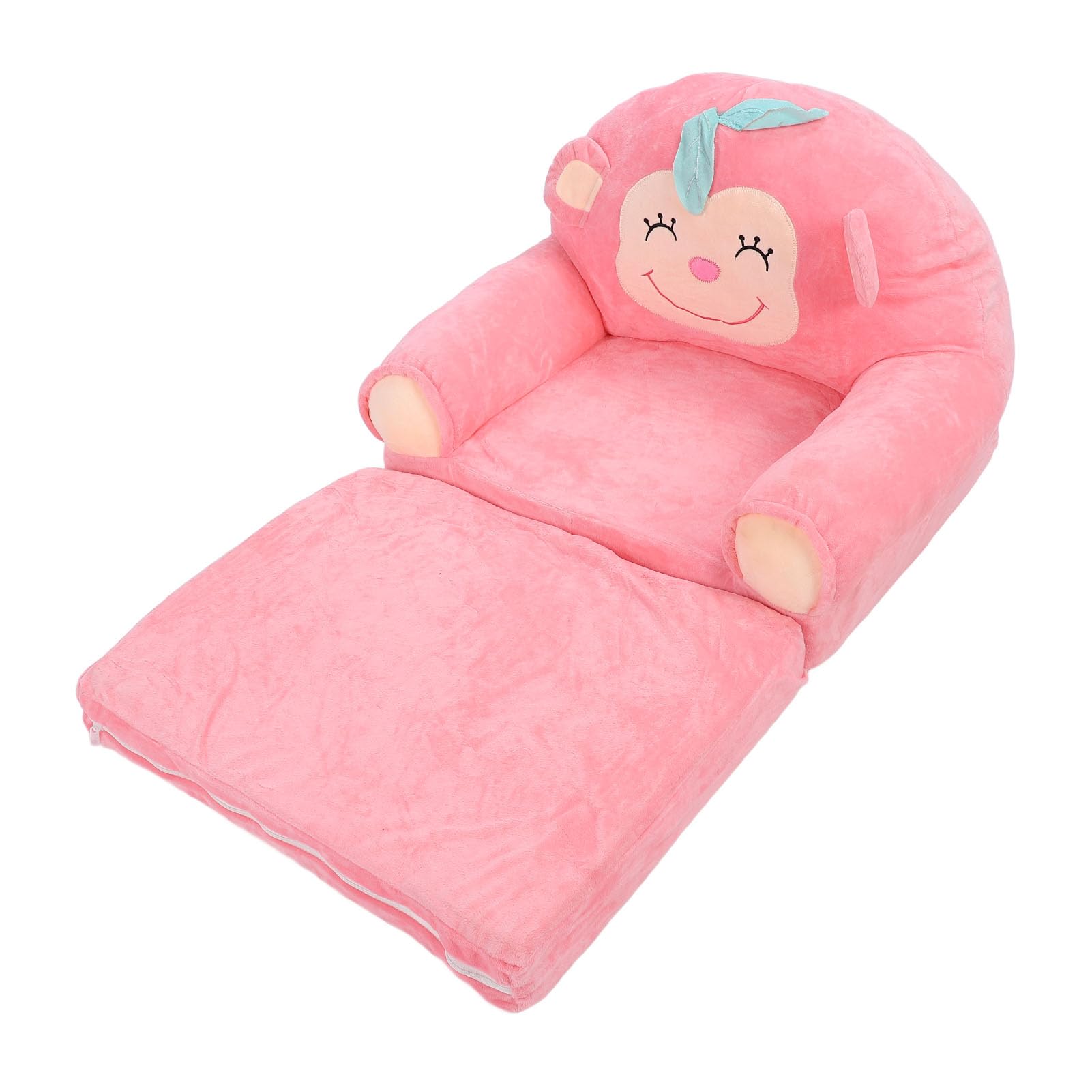 SIXRUN Mono Sofá para Niños Sofá de Felpa Suave para Niños, Plegable para de Diseño único para el Jardín de Infantes en Casa, Sillón para Pequeños Resistente y Resistente (Pink)