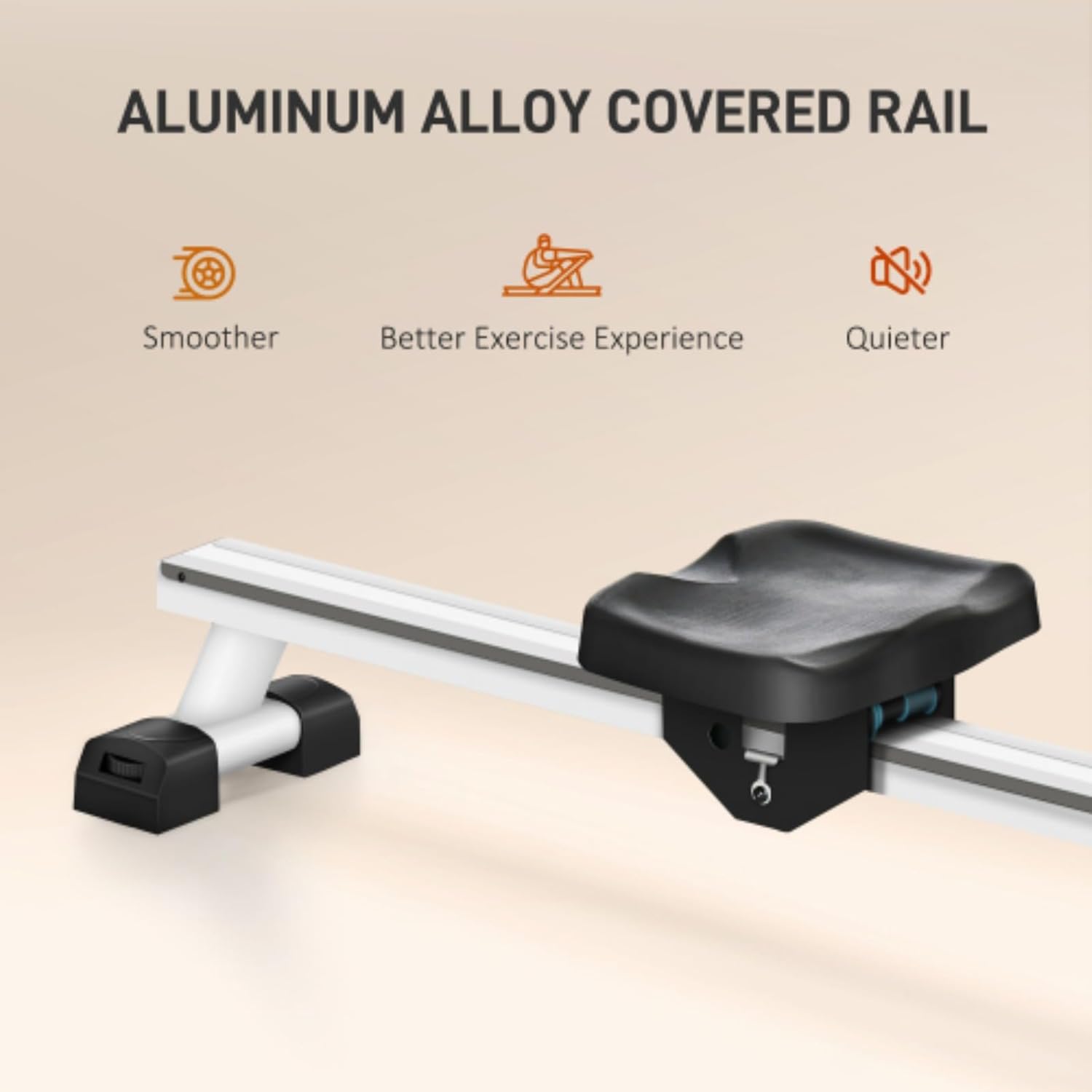 Rowing Machine, Foldable Rowing Machine, Cardio Training Equipment, with Adjustable Resistance, Wheels, LCD Display and Tablet Holder, Suitable for Home Aerobic Training