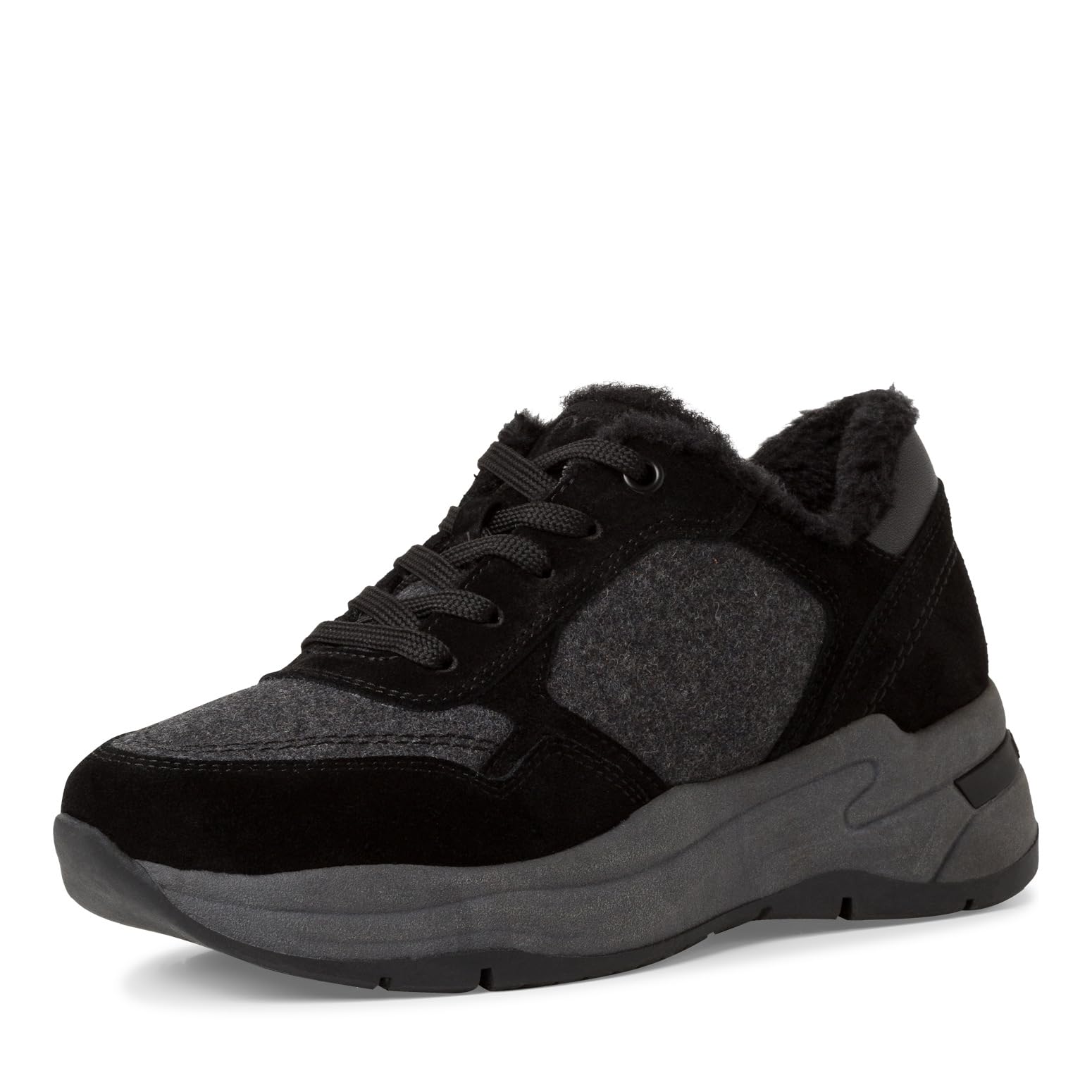 MARCO TOZZI Women's Laced Trainers 2-23795-43 Sneaker, Black (Black Comb), 7.5 UK