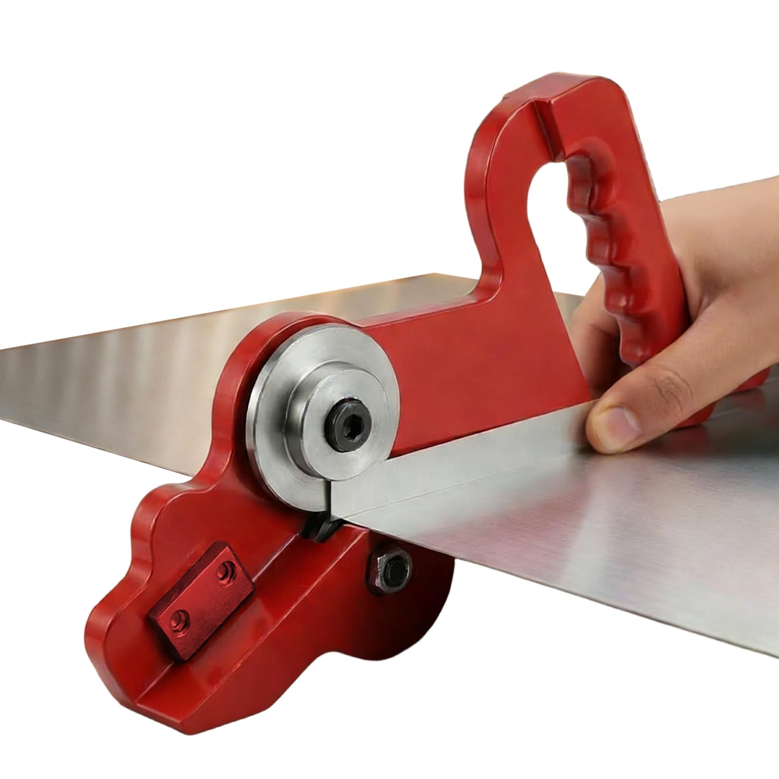 Cortador de Metálica | Cortador Manual Por Tracción Con Doble Rueda Para Uso Pesado - Cizallas Ajustables Para Corte De Metálica - para Aluminio Acero Hojalata Cartón