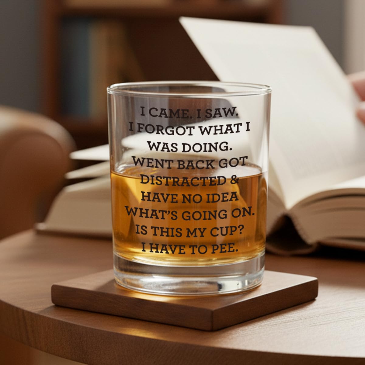 Funny Birthday Gifts for Men,Dad,Grandpa,Friends,Elderly,I Came I Saw I Forgot Whiskey Glass, Over the Hill Gag Gifts for Christmas,Thanksgiving,Sarcastic Gift for Retiement -14