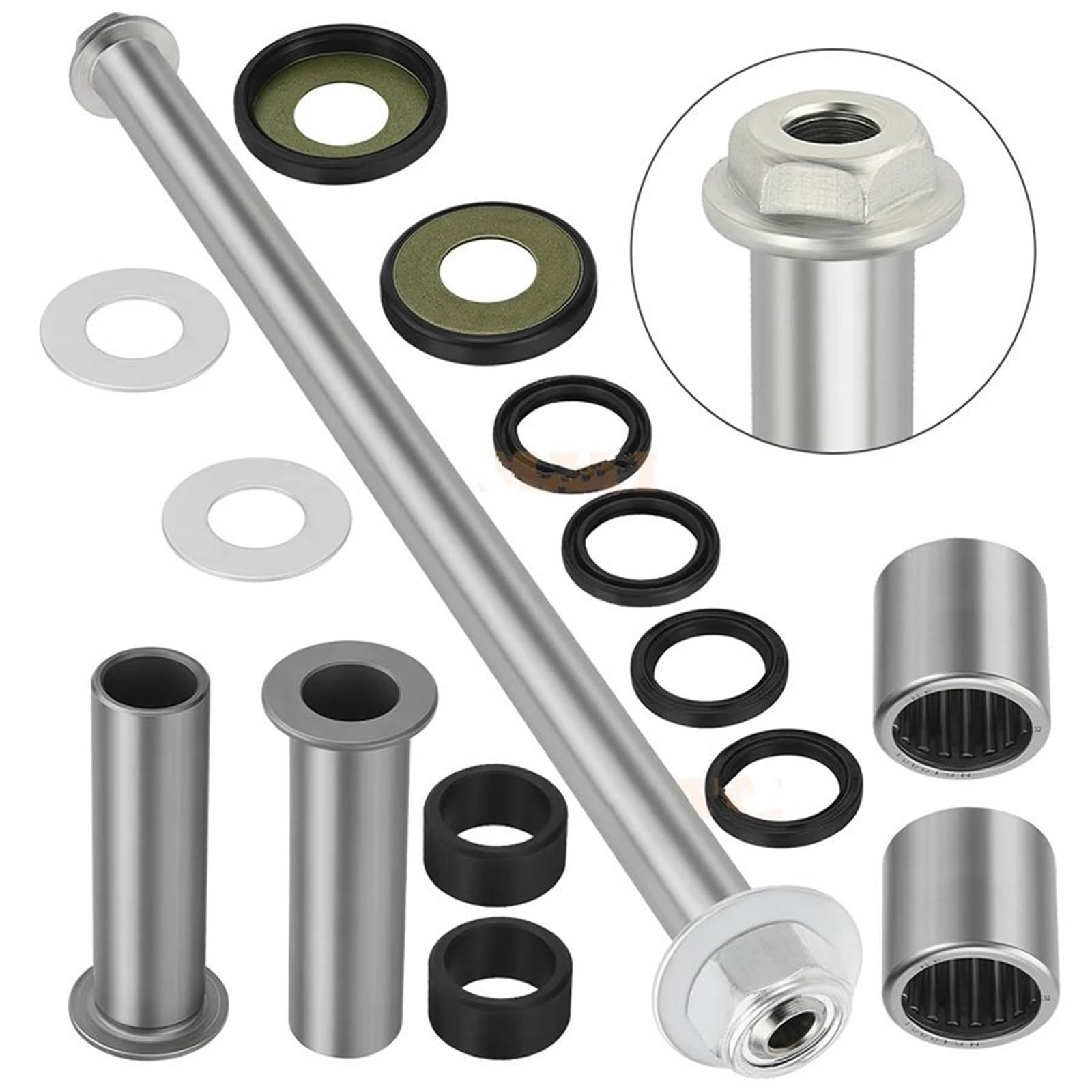 Pasuje Do Arctic Cat DVX 400 2004-2008 Kawasaki KFX400 2003-2006 Zestawy Śrub I Nakrętek Tulei Uszczelniającej Łożyska Tylnego Wahacza wspornik szpula wahacza