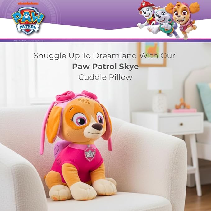 Almohada de Peluche Suave Paw Patrol Skye para Niños miniatura 4