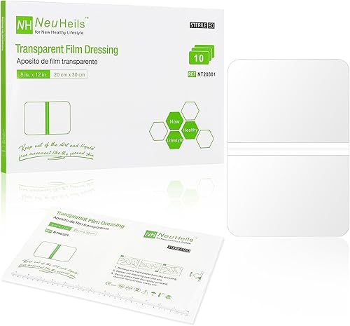 Vista 9 de NeuHeils Apósito de película transparente de 2 3/8 x 2 3/4 pulgadas, paquete de 100 vendajes impermeables para cubrir heridas, cinta transparente