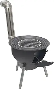 Wood Burning Stove for Outdoor Cooking, Rocket Stove with Ash Box