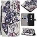 Produktbild Jefencop handyhülle für Sony Xperia XZ3 Cases Handytasche Ledertasche 3D Gemalt Wallet hülle Stand Funktion Sideflip Klapphüllen Kartenfächer Geldfach Magnetverschluss Handschlaufe