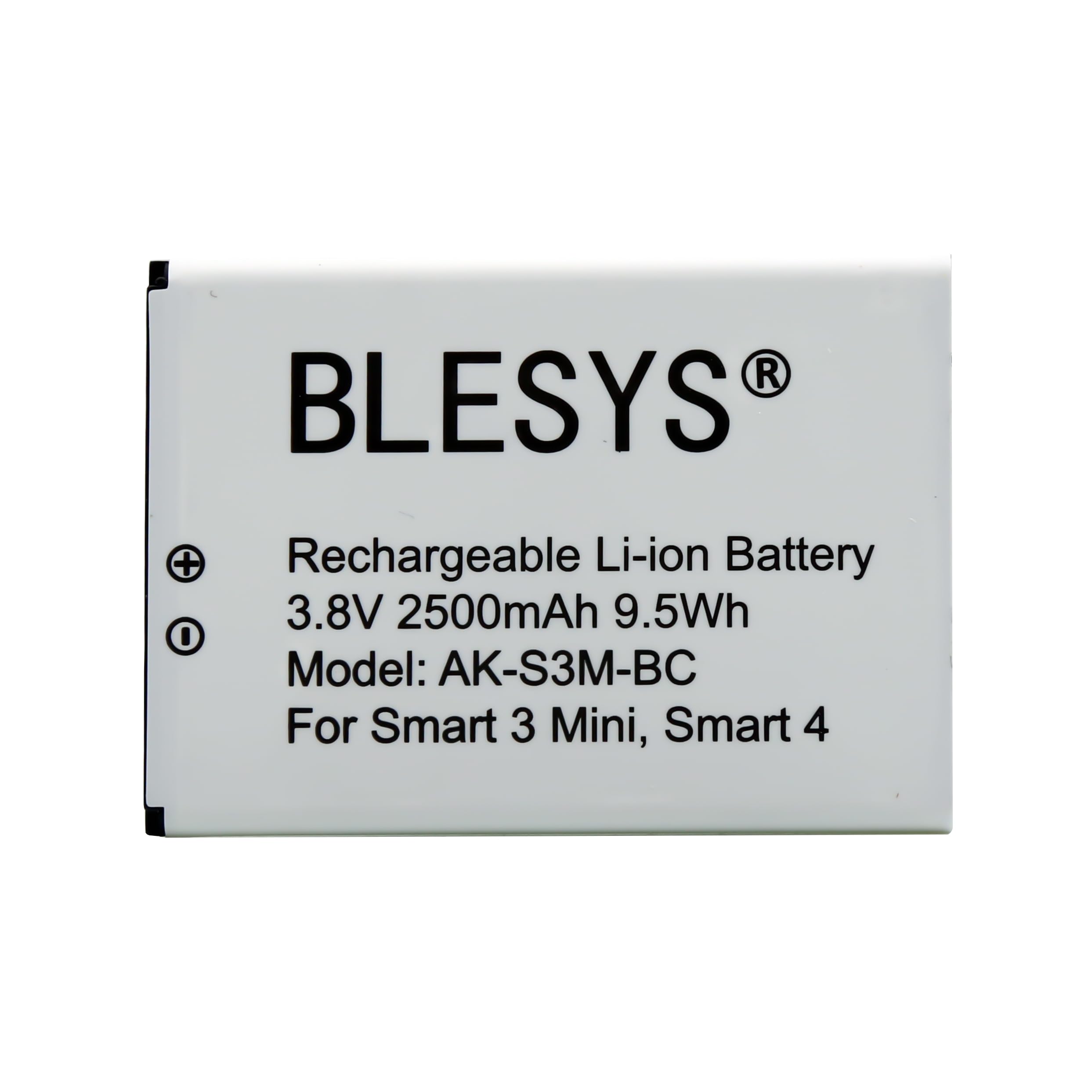 AK-S3m (V1.0) Battery for Emporia SMART 4 SMART 3 Mini Smartphone, for Emporia Supereasy SE Supereasy AK-S3M-BC Replacement Battery 3.8V 2500mAh