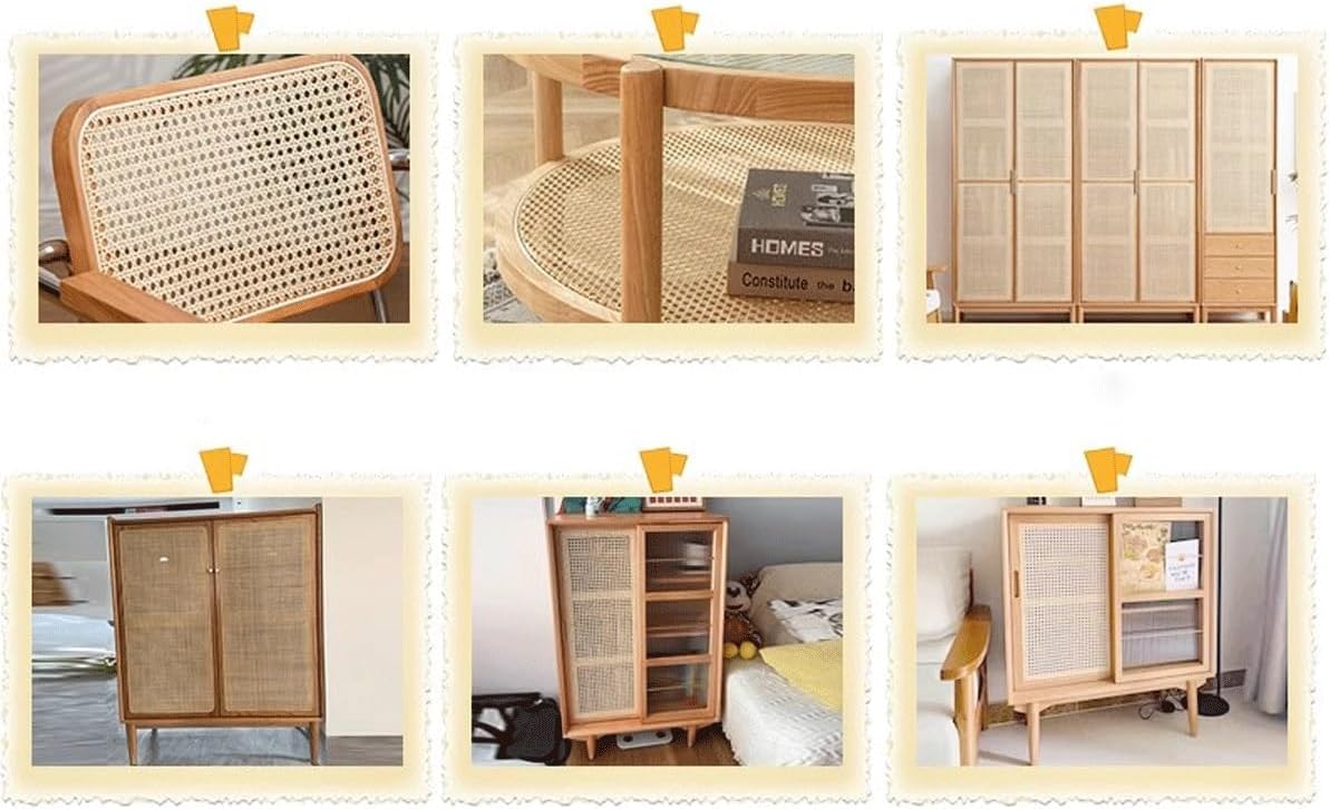 Natural Cane Rattan Webbing Mesh Roll for Furniture Home Decoration 1 Roll Caning Material Hessian Fabric Roll for Furniture, Chair, Cabinet, Ceiling, Basket, for Caning Material DIY Supplies (Size :