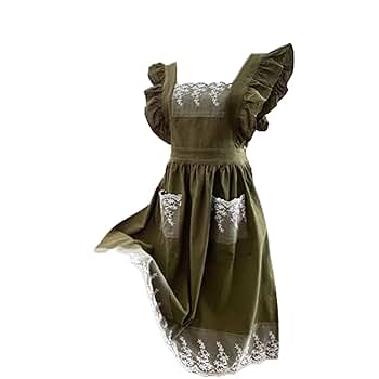✨未使用品サエラ・アキアカネ❀花柄レース付きエプロンドレス風❀❀ ✨未使用品サエラ・アキアカネ❀花柄レース付きエプロンドレス風❀❀