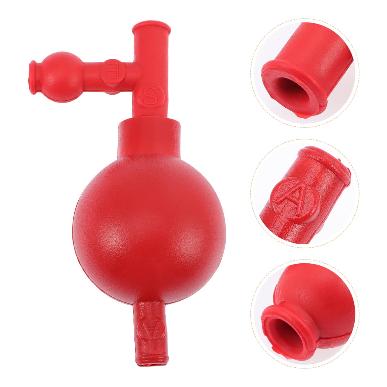 iplusmile 5 pezzi Lampadina Pipetta in Gomma 3 Valvole Riempitivo Per Laboratorio Controllo Preciso Liquidi Aspirazione E Distribuzione Per Ricerca Agricola Chimica E Scuola