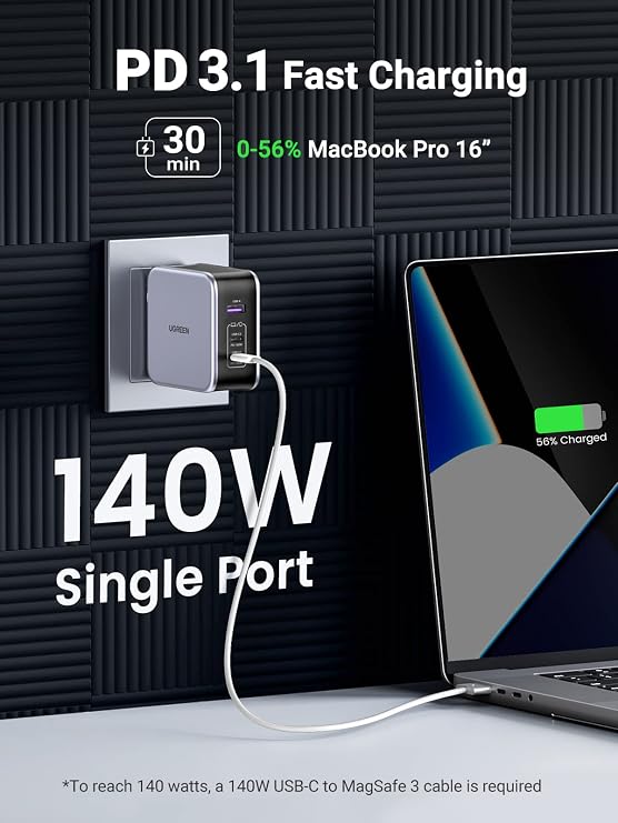UGREEN 140W USB C Charger & 240W 6.6FT USB C to USB C Cable