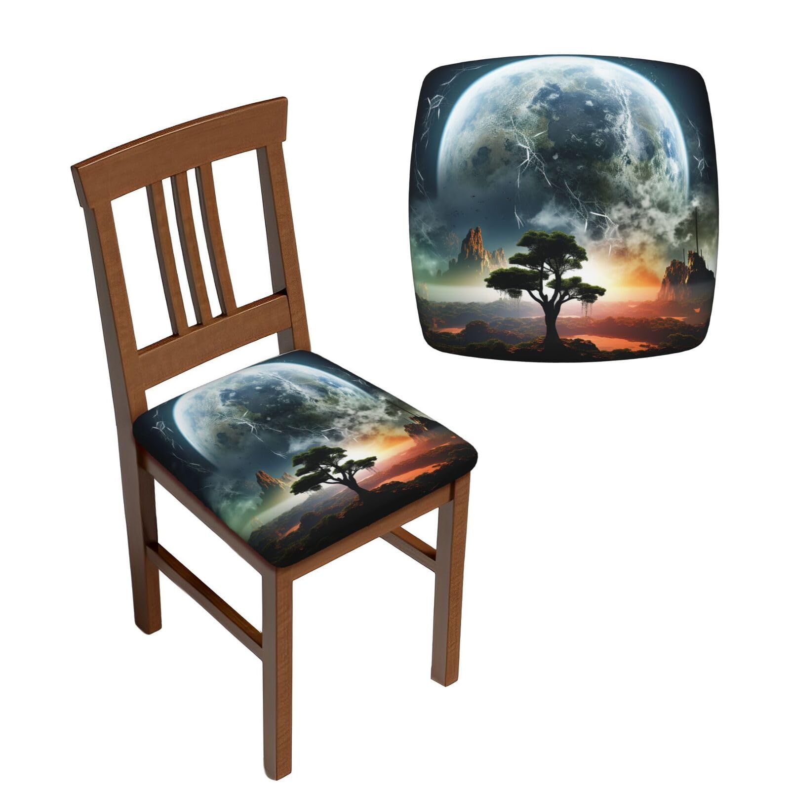 Housse de chaise salle à manger extensible lot de 6 lavables pour rénover vos sièges