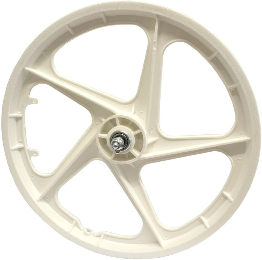 Trinity B2B 20" Front BMX 5 Spoke WHITE Aero Mag Nylon Retro Freestyle Bike Wheel
