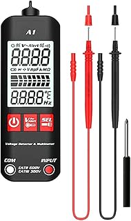 Digital Multimeter Tester,A1 Fully Automatic Anti-Burn Intelligent Digital Multimeter with LED Flashlight,Multi Tester with LCD 3 Results Display Make,Voltage and Current Tester