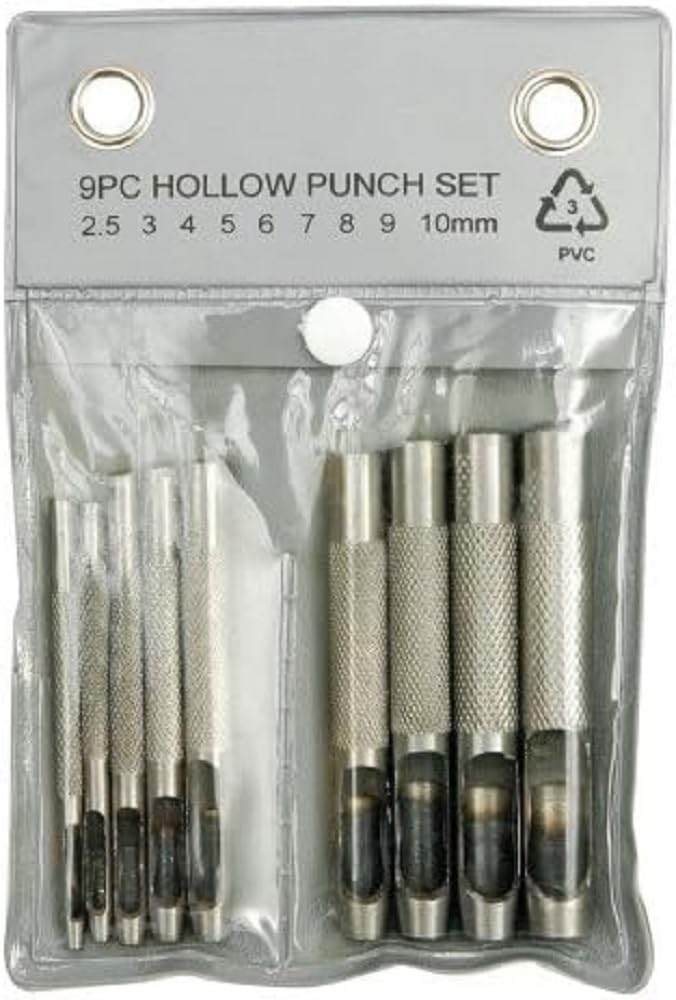 Leather Hole Punch Set 9-Piece 2.5-10 mm