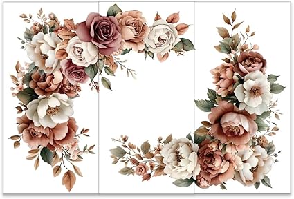 OLYCRAFT Transferfolien Set - Vogel & Blumen Muster Für Möbel Und DIY Projekte