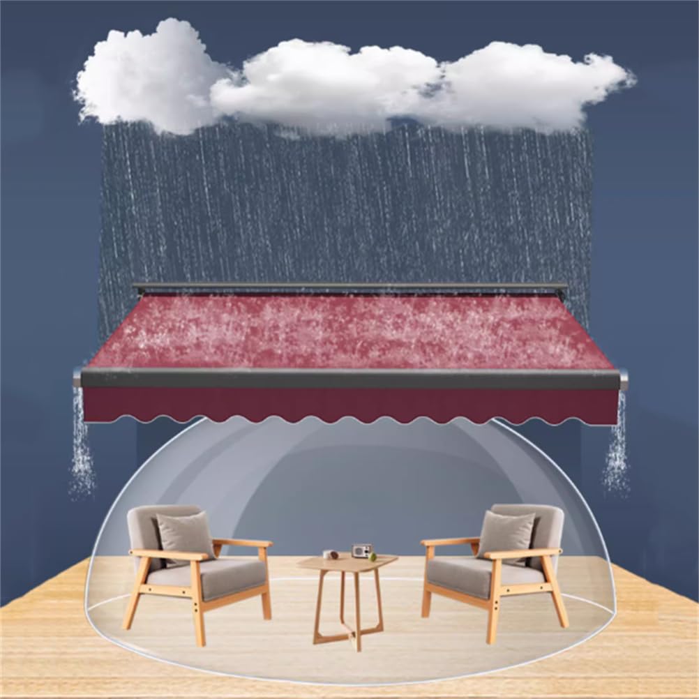 Tenda da Sole elettrica Retrattile per Patio, Tenda Parasole Finestra e Porta con Luce LED, qualità Commerciale, Completamente assemblata e motorizzata, tettoia per terrazza e Balcone,3x2m