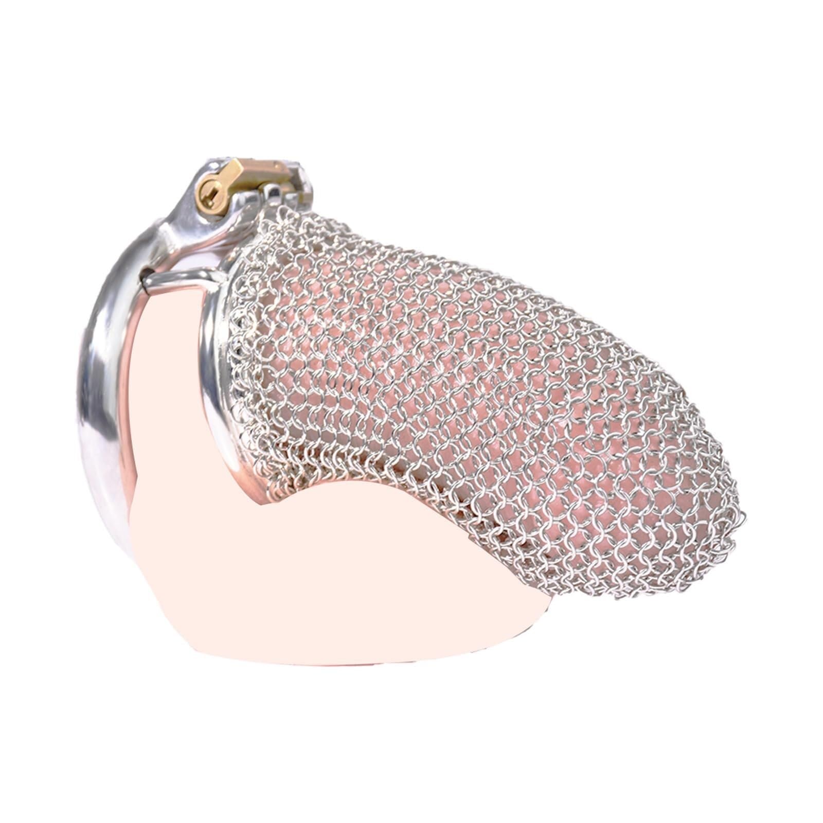 Bogenring Mesh Peniskäfig SM Edelstahl Chastity Cage mit 5 Größen peniring