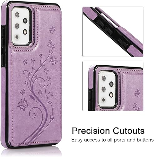 Miniatura 3 de Funda de cuero para Samsung Galaxy A72 A52 A73 A53 A33 A33 A13 A32 A12 A71 A21S A70 A50 A30 A20 A10 cubierta del teléfono, oro rosa, para Galaxy A51