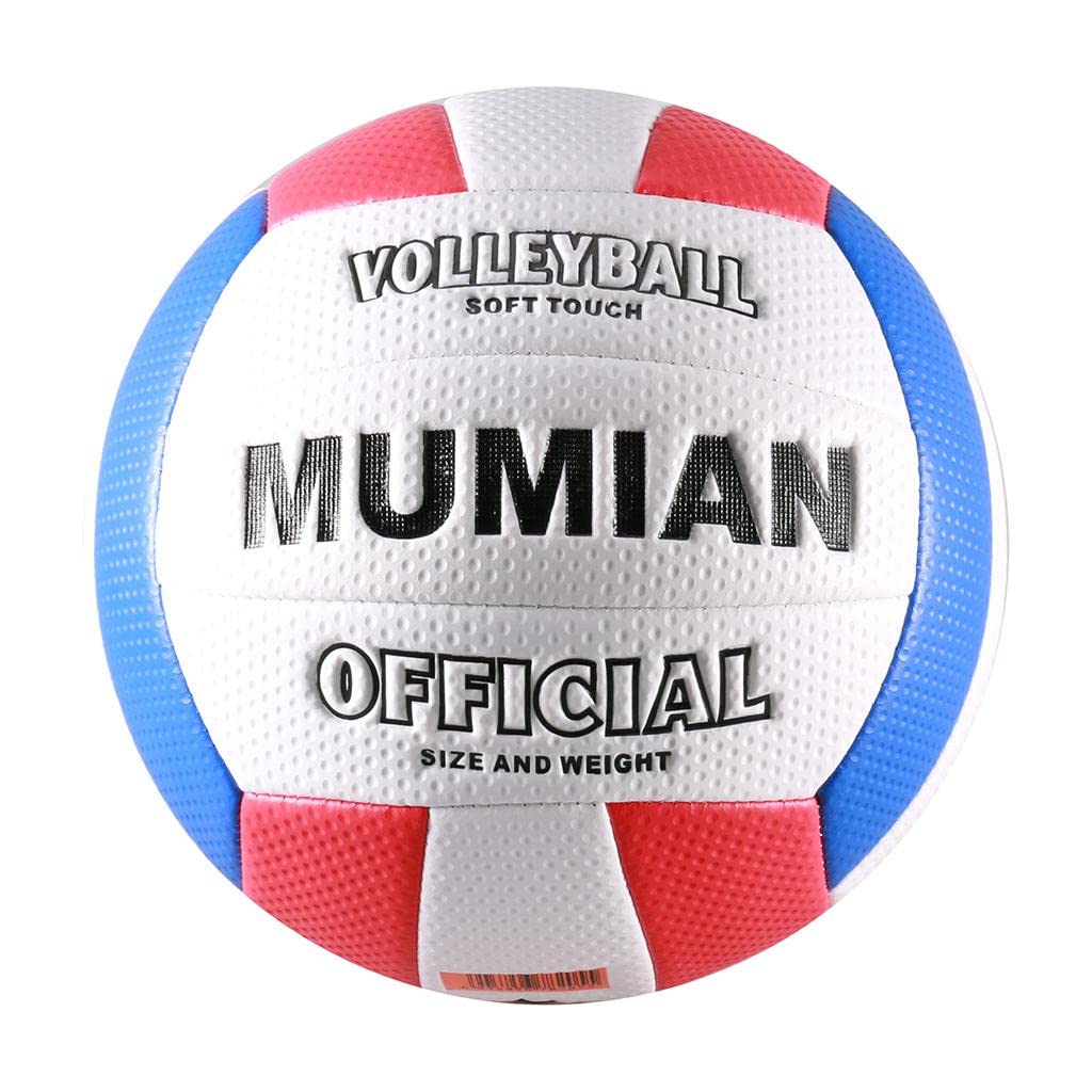 Volleyball-Trainings-Rennwettbewerbsspiel, offizielle Größe 5, weicher Ball, Weiß, Rot, Weiß, Blau, 21 cm