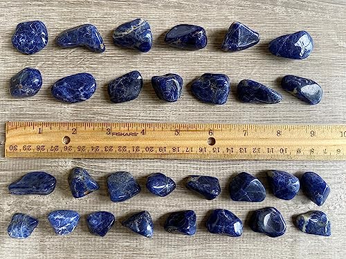 Image of 1 /2 LB Sodalite Tumbled Stones, Polished Sodalite Gemstone, Healing Crystals (Sodalite)