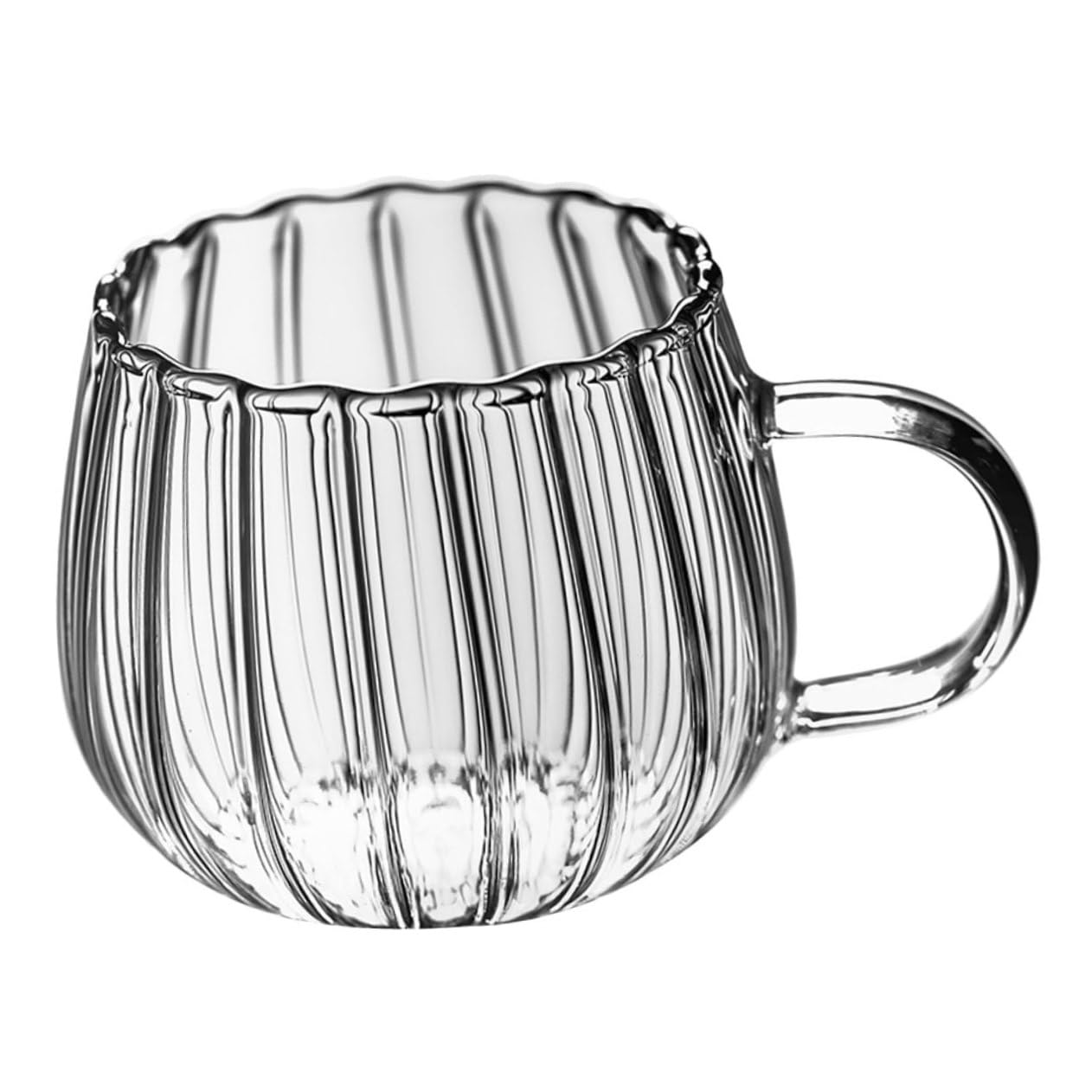 BRIGHTFUFU Clear Glass Water Cup Coffee Mugs Espresso Cup Clear Coffee Mug Drinking Glasses Water Glasses Glass Mug Tea Glasses Clear Tea Cups Clear Mugs Large Coffee Mug Tea Mug Transparent