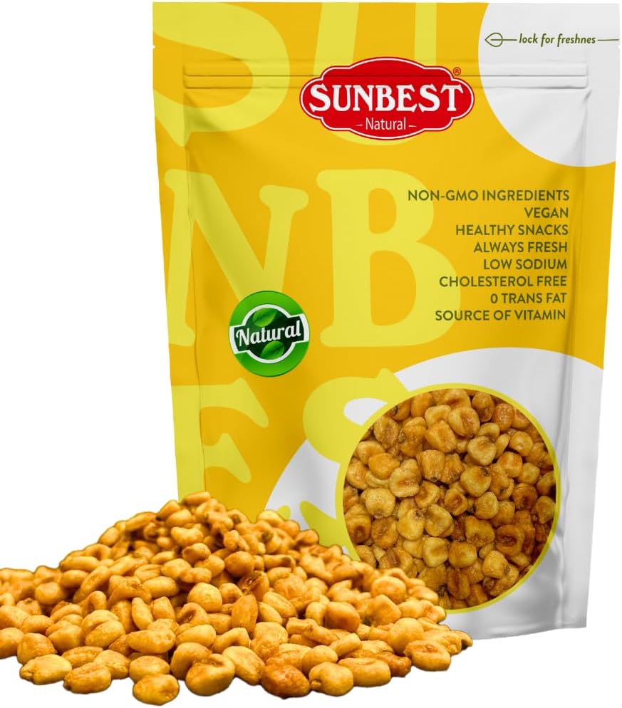 Sunbest Natural - Jumbo Roasted Corn, 3 lbs - Crunchy and Flavorful Snack | Premium Quality Roasted Corn Kernels