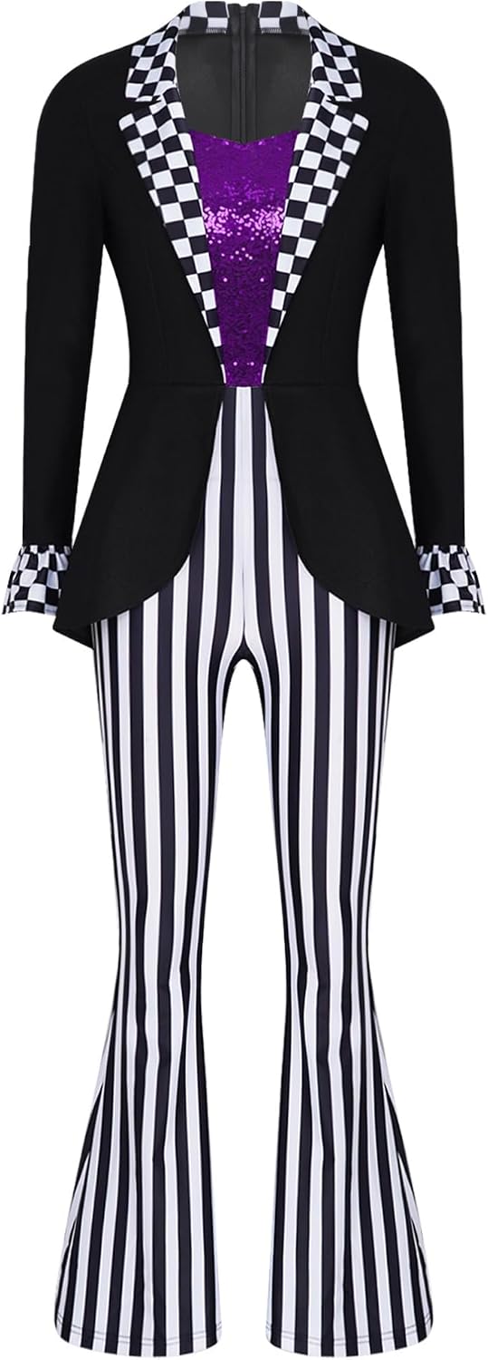 YiZYiF Women Ballet Dance Leotards Magician Clown Uniform