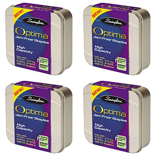 Swingline High-Capacity Staples, 3/8 Inch Leg Length, 2,500/Box 35550, 4 Packs (Heavy Duty)