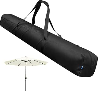 Patio Umbrella Storage Bag, Beach Umbrella Carry Bag, Outdoor Umbrella Carrying Bag, Foldable Beach Parasol Bag, Waterproof Umbrella Carrier with Strap Carry Holder for Storage Travel