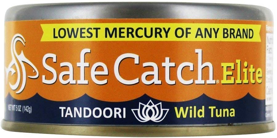 SAFE CATCH, Tuna, Elite Wild, Tandoori, Pack of 6, Size 5 OZ, (Gluten Free Wheat Free)
