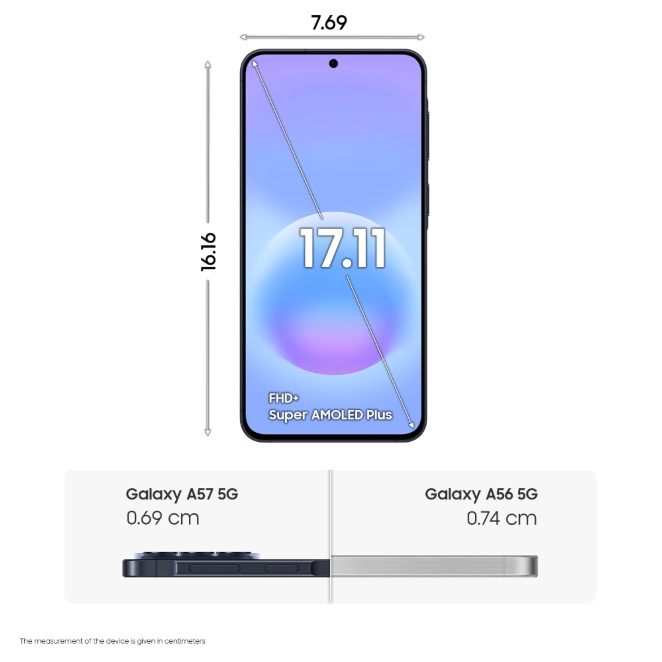 Samsung Galaxy A57 5G (Awesome Navy, 8 GB di RAM, 256 GB di archiviazione), Agentic AI, Tripla fotocamera con video Nightography, durata della batteria 2 giorni, aggiornamenti OS 6 Gen, IP68, 6,9 mm