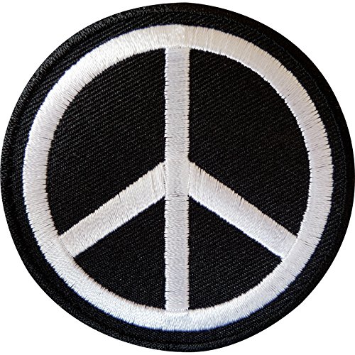 Écusson brodé à coudre avec symbole de la paix à thermocoller sur tissu, veste, jeans, sac